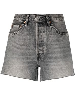 RE/DONE high-waisted denim shorts - Grey