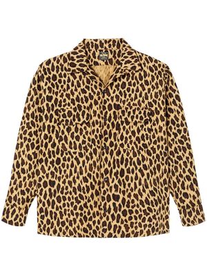 RE/DONE leopard-print long sleeves shirt - Yellow