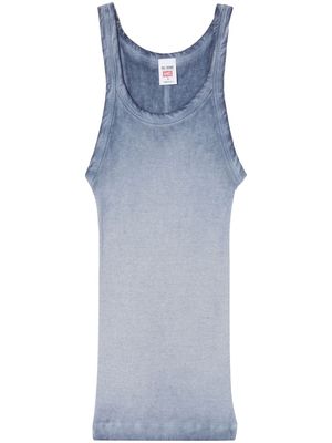 RE/DONE ombré-effect ribbed tank top - Blue