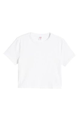 Re/Done Organic & Recycled Cotton Micro T-Shirt in Optic White