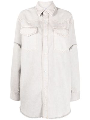 RE/DONE oversized denim shirt jacket - Neutrals