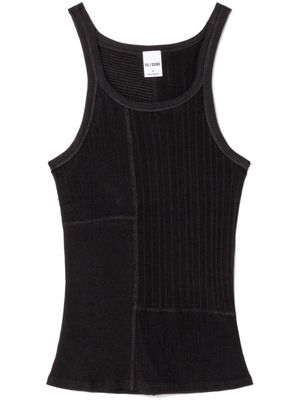 RE/DONE panelled cotton tank top - Black