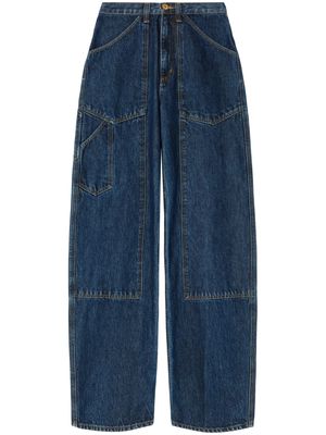 RE/DONE panelled straight-leg jeans - Blue