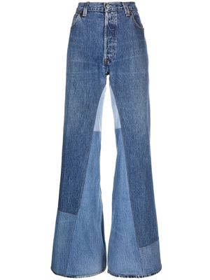 RE/DONE patchwork flared jeans - Blue