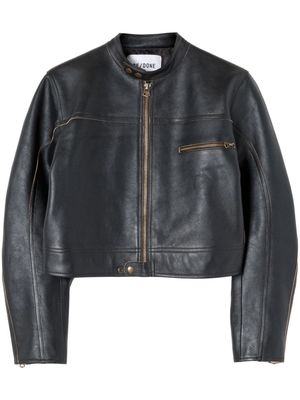 RE/DONE Racer zip-up leather jacket - Black