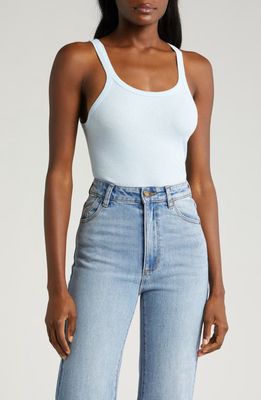 Re/Done Rib Cotton Tank in Baby Blue