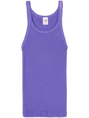 RE/DONE ribbed cotton tank top - Purple