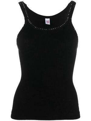 RE/DONE ribbed-knit cotton tank top - Black