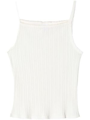 RE/DONE ribbed-knit cotton tank top - White