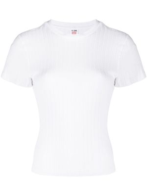 RE/DONE ribbed-knit short-sleeve T-shirt - White