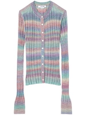 RE/DONE ribbed-knit wool cardigan - Pink