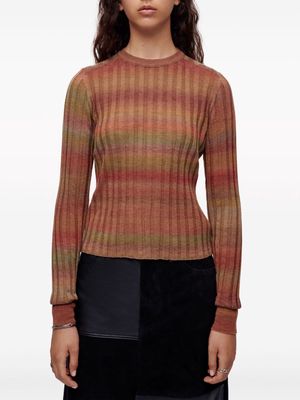RE/DONE ribbed-knit wool jumper - Orange
