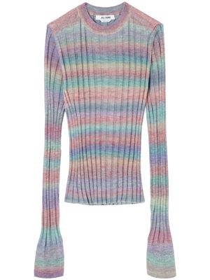 RE/DONE ribbed-knit wool jumper - Purple