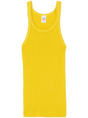 RE/DONE round-neck cotton tank top - Yellow