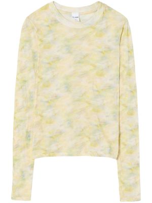 RE/DONE semi-sheered cotton top - Yellow