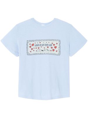 RE/DONE Snoopy Love T-shirt - Blue