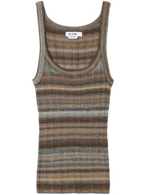 RE/DONE Space Dye ribbed wool top - Neutrals