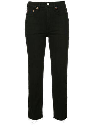 RE/DONE straight cropped jeans - Black