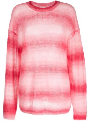 RE/DONE striped fine-knit jumper - Pink