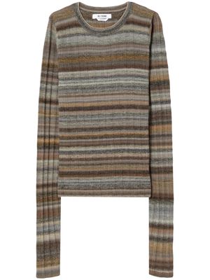 RE/DONE striped wool ribbed jumper - Grey