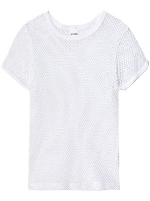 RE/DONE Swedish-net sheer T-shirt - White