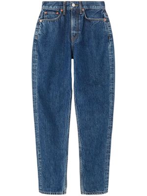 RE/DONE Taper high-rise tapered jeans - Blue