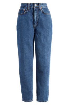 Re/Done Tapered Nonstretch Jeans in Rustic Indigo