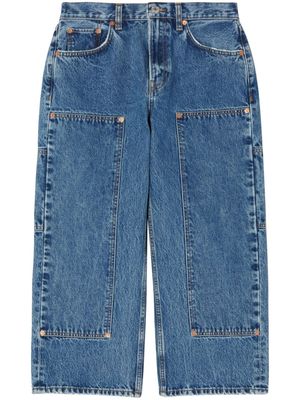 RE/DONE The Shortie mid-rise cropped jeans - Blue