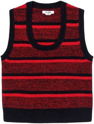 RE/DONE U-neck knit vest - Red