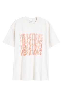 Re/Done Vibrations '90s Easy Cotton T-Shirt in Vintage White