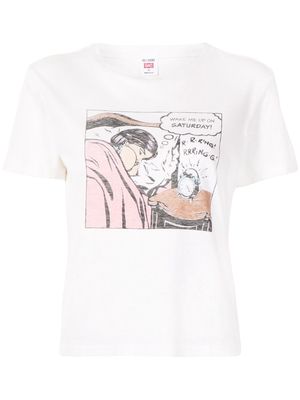 RE/DONE Wake Me Up On Saturday T-shirt - White