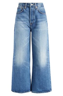 Re/Done Wide Leg Crop Nonstretch Jeans in Speedway