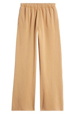 Re/Done Wide Leg Organic Cotton Sweatpants in Faded Chestnut