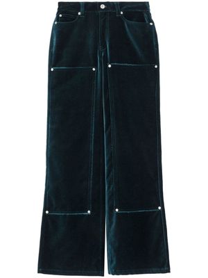 RE/DONE wide-leg velvet trousers - Blue