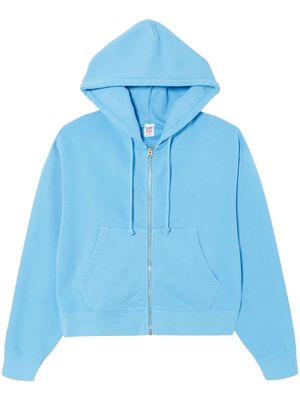 RE/DONE zip-up cotton hoodie - Blue