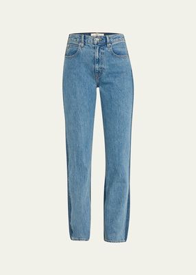 Re-Work Panel London Two-Tone Straight Jeans