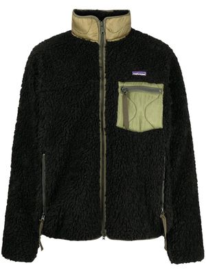 Readymade colour-block teddy jacket - Black