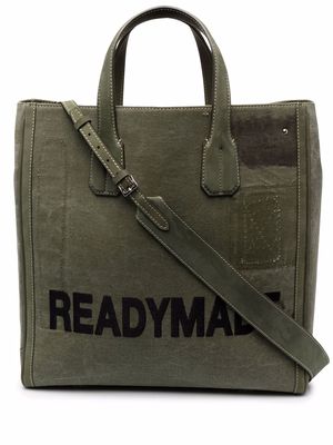 Readymade large logo tote bag - Green