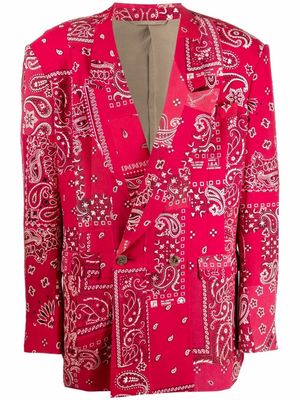 Readymade paisley single-breasted blazer - Red