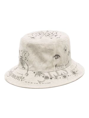 Readymade Tatoo cotton bucket hat - Neutrals