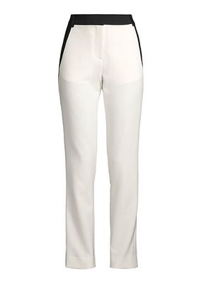 Reagan Two-Toned Straight-Leg Trousers
