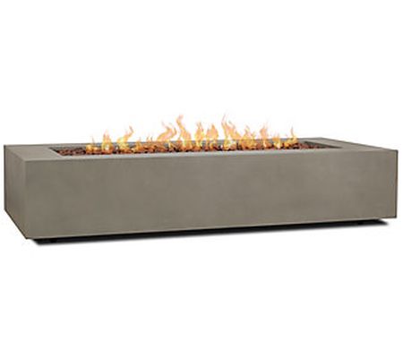 Real Flame Aegean Rectangle LP Fire Table w/ NG Conv