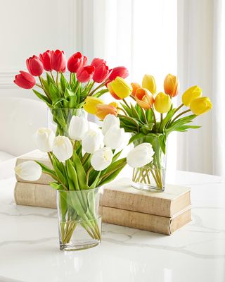 Real Touch Spring Tulips Arrangement