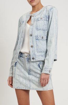 Rebecca Minkoff Baxter Patch Pocket Denim Jacket in Mirage Wash 