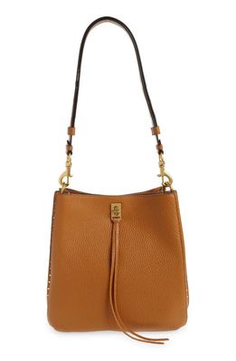 Rebecca Minkoff Darren Deerskin Leather Shoulder Bag in Caramello