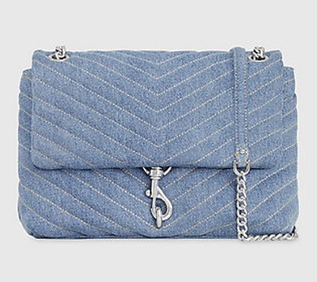 Rebecca Minkoff Edie Flap Denim Shoulder Bag