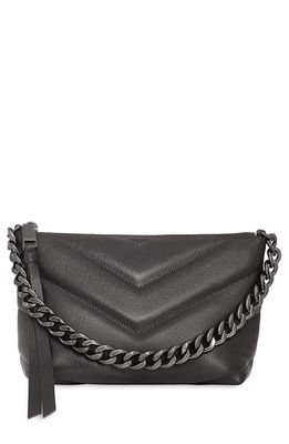 Rebecca Minkoff Edie Quilted Leather Crossbody Bag in Graphite