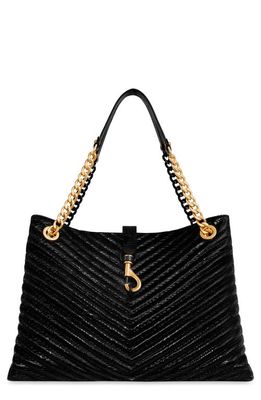 Rebecca Minkoff Edie Quilted Leather Tote in Black