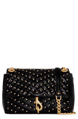 Rebecca Minkoff Edie Stud Quilted Leather Convertible Crossbody Bag in Black