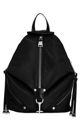 Rebecca Minkoff Medium Julian Zip Nylon Backpack in Black